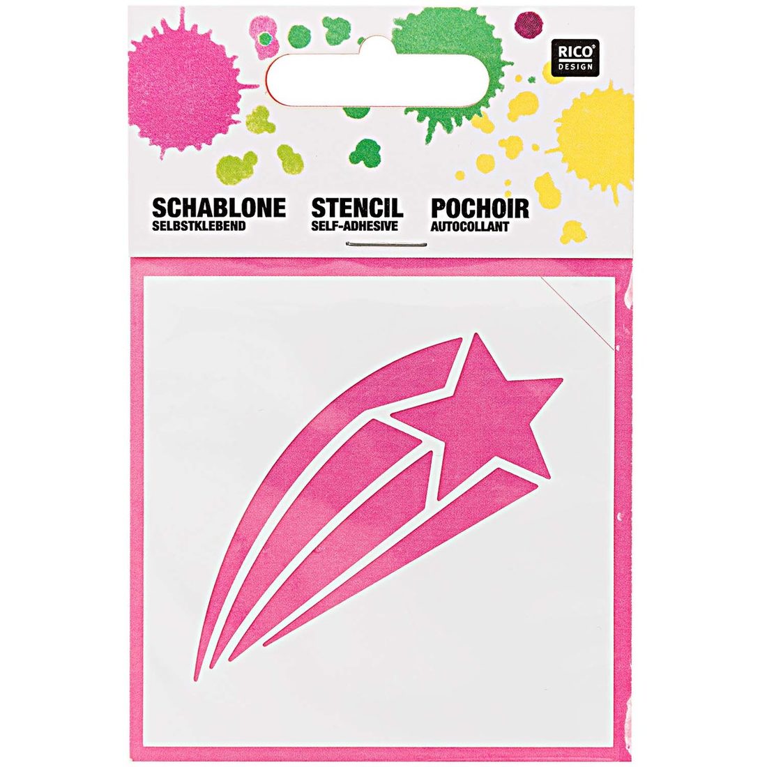 Sjabloon 7,5 cm vallende ster Sjabloon 7,5 cm vallende ster