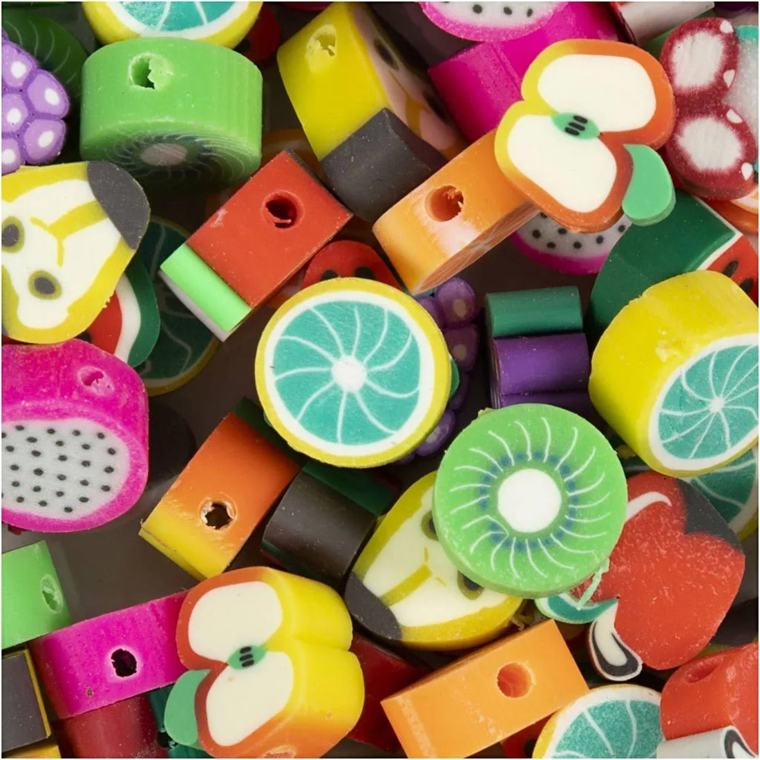 Figuurkralen 10 mm 60 stuks fruit Figuurkralen 10 mm 60 stuks fruit