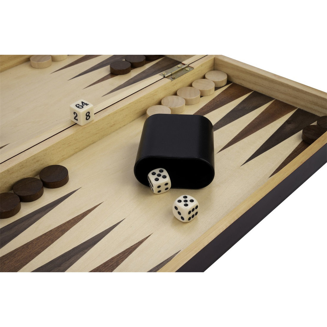 Schaak- en backgammonspel met spelstukken opklapbaar 38,5 cm Schaak- en backgammonspel met spelstukken opklapbaar 38,5 cm