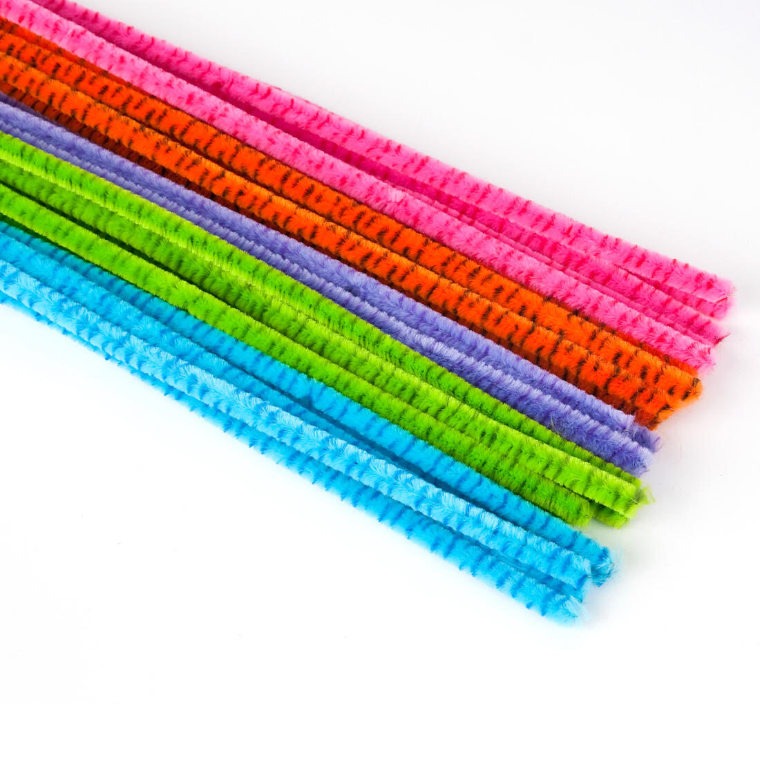 Chenille 9 mm/30 cm 25 stuks assortiment candy