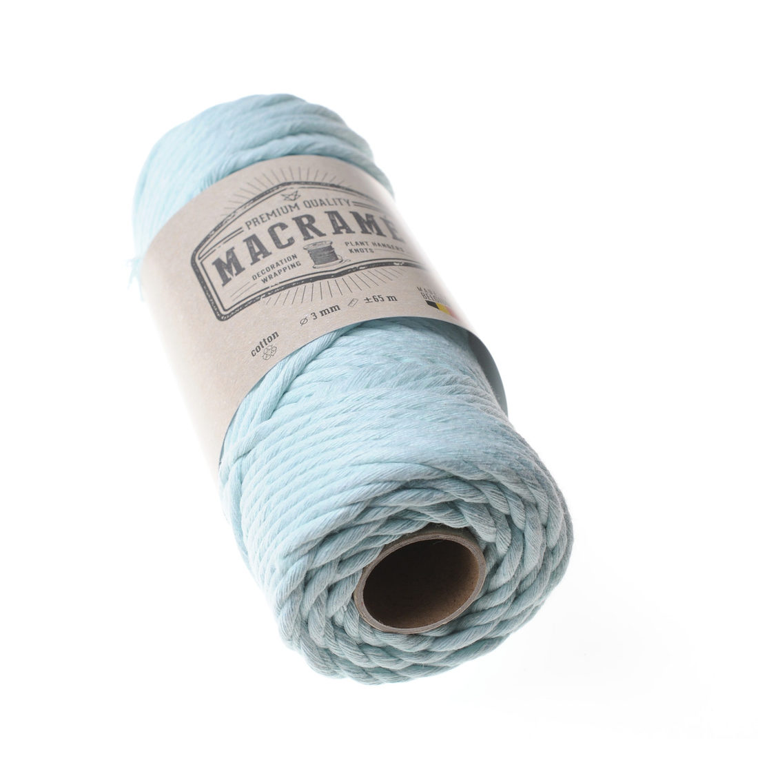 Macramé koord ongetwijnd katoen 3 mm 60 m Macramé koord ongetwijnd katoen 3 mm 60 m