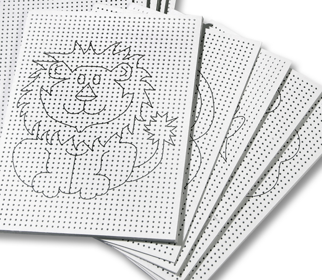 Naaikarton 17,5 x 24,5 cm 40 stuks wit 8 motieven