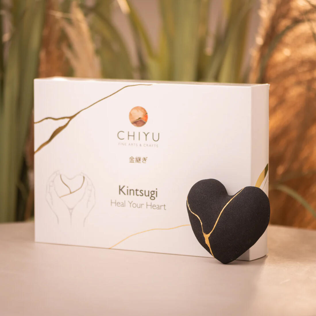 Kintsugi heal your heart box charcoal