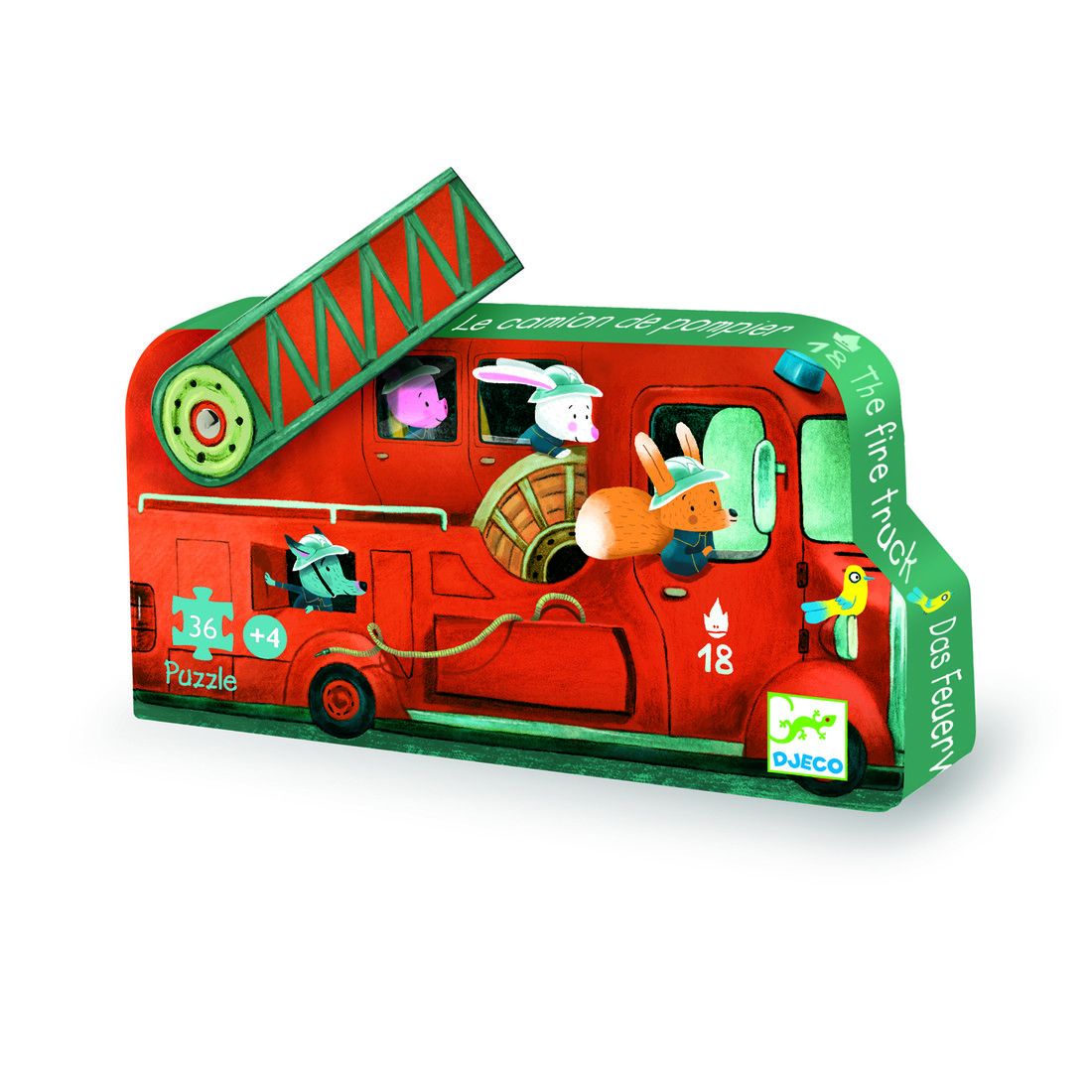 Djeco puzzel Brandweerwagen 3+ 16 stuks Djeco puzzel Brandweerwagen 3+ 16 stuks