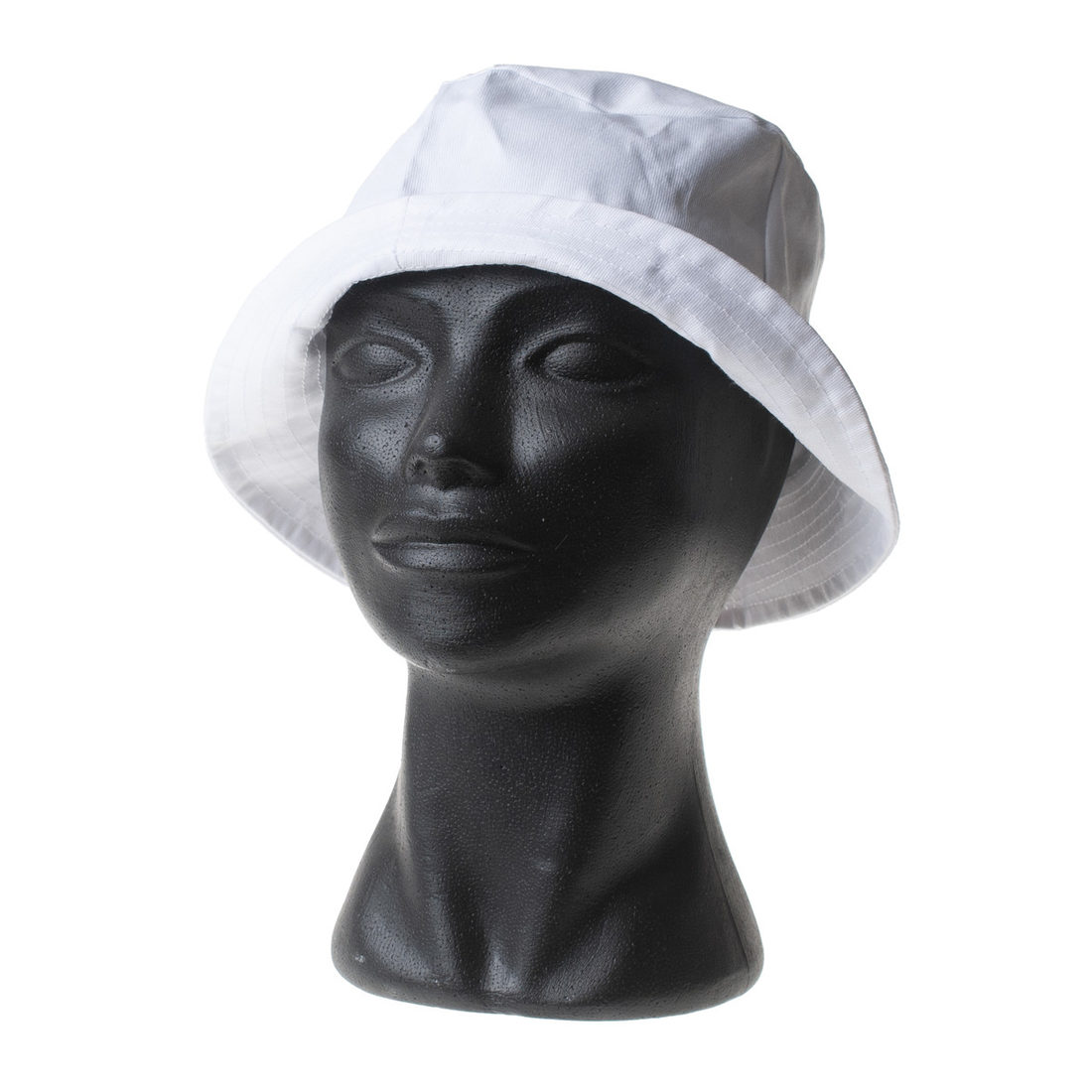 Katoenen zonnehoedje wit (model vissershoedje)