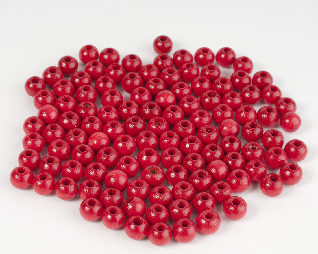 Houten parels 6 mm 115 stuks Houten parels 6 mm 115 stuks