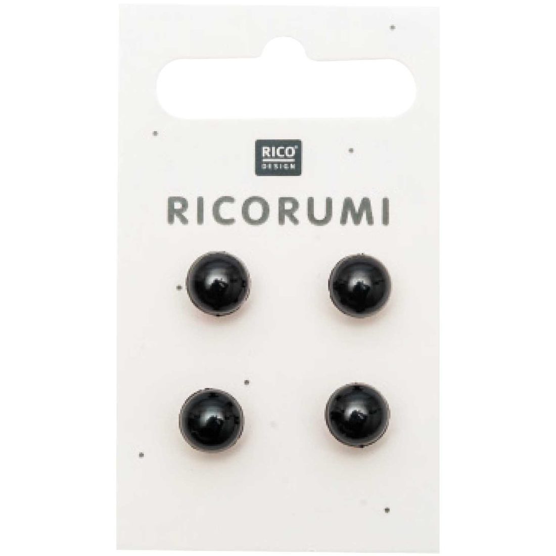 Naaiogen 8,5 mm 4 stuks zwart