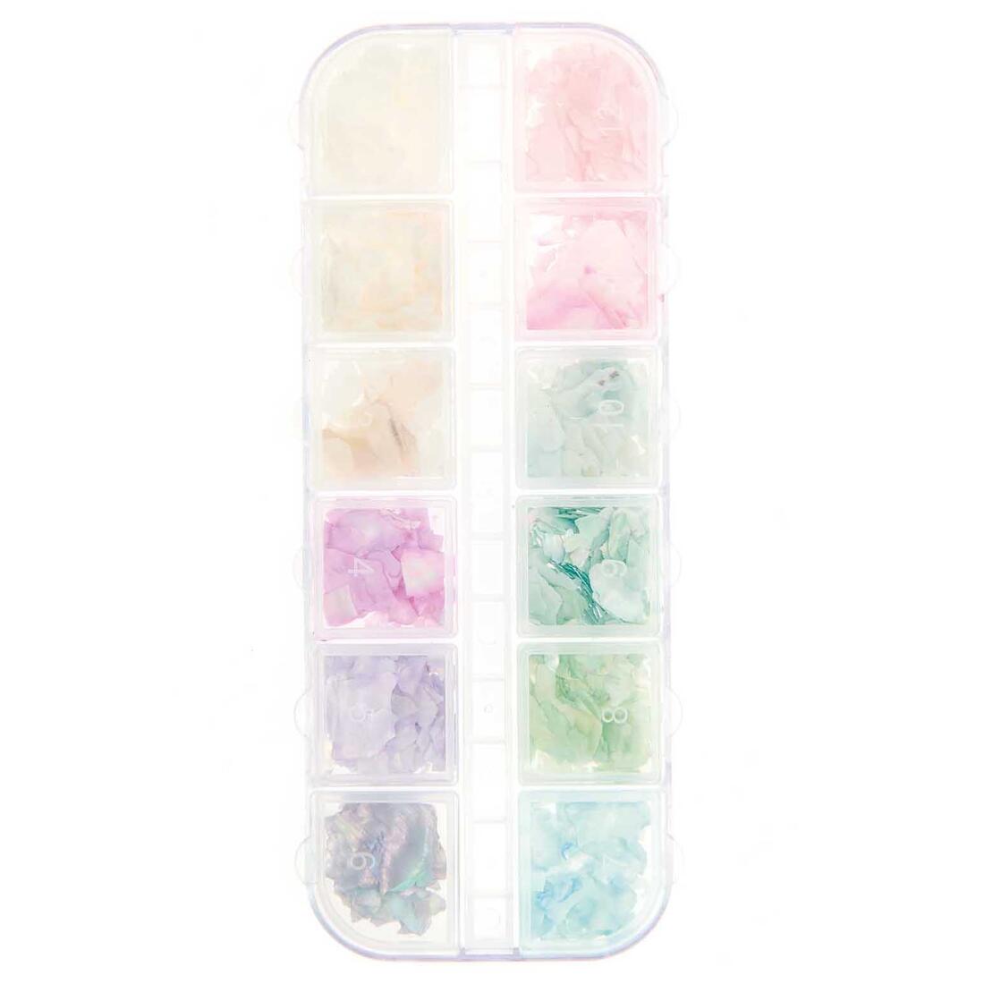 Vulmateriaal set schelpen pastel iriserend 10 g