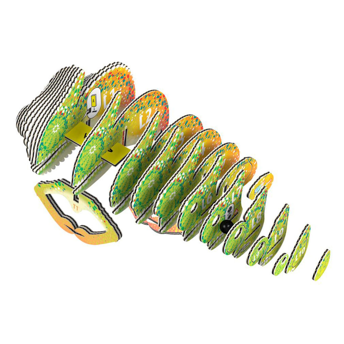 Eugy 3D karton bosdier - kameleon Eugy 3D karton bosdier - kameleon