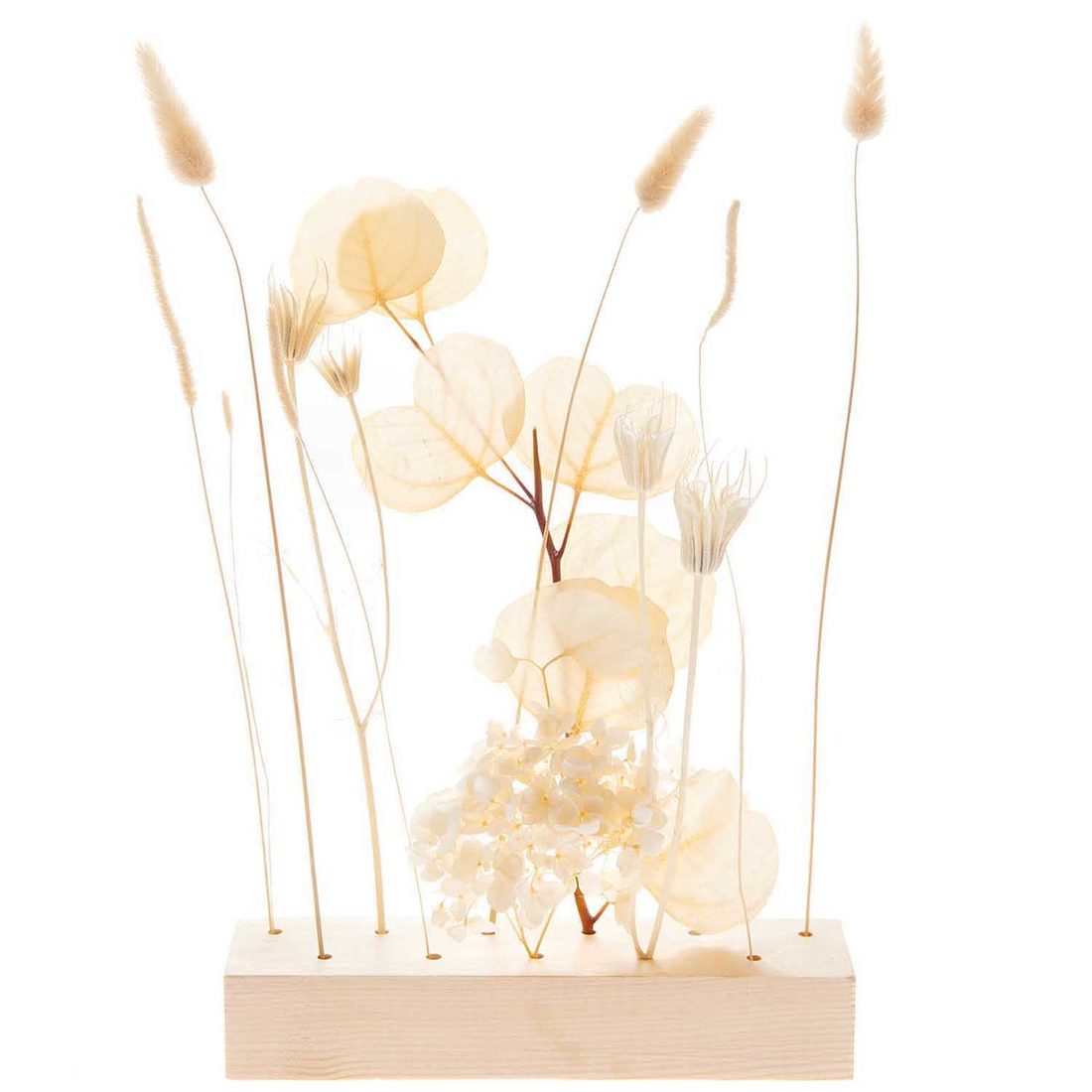 Droogbloemen mix 30 cm naturel wit Droogbloemen mix 30 cm naturel wit