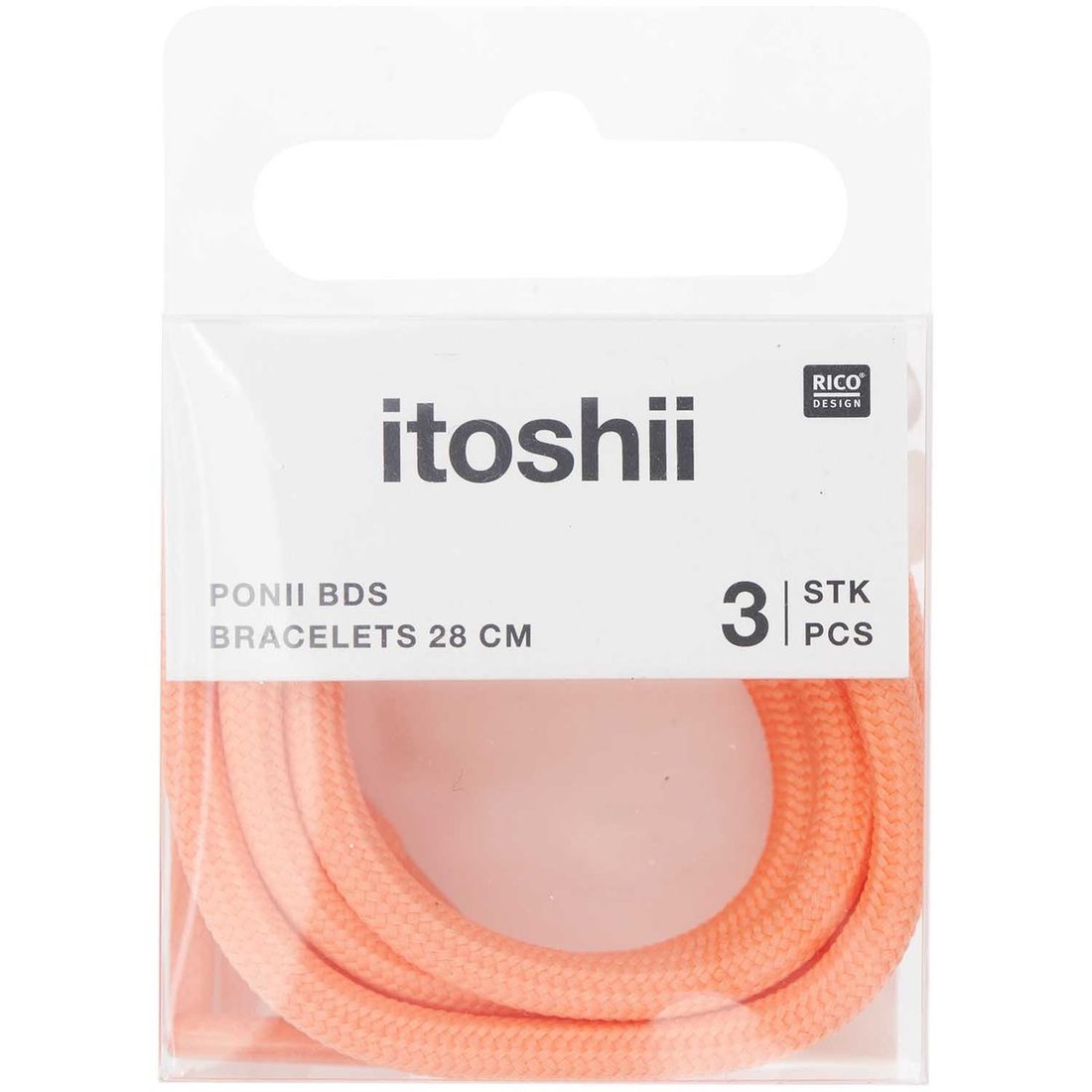 Ponii beads armband veter 28 cm 3 stuks