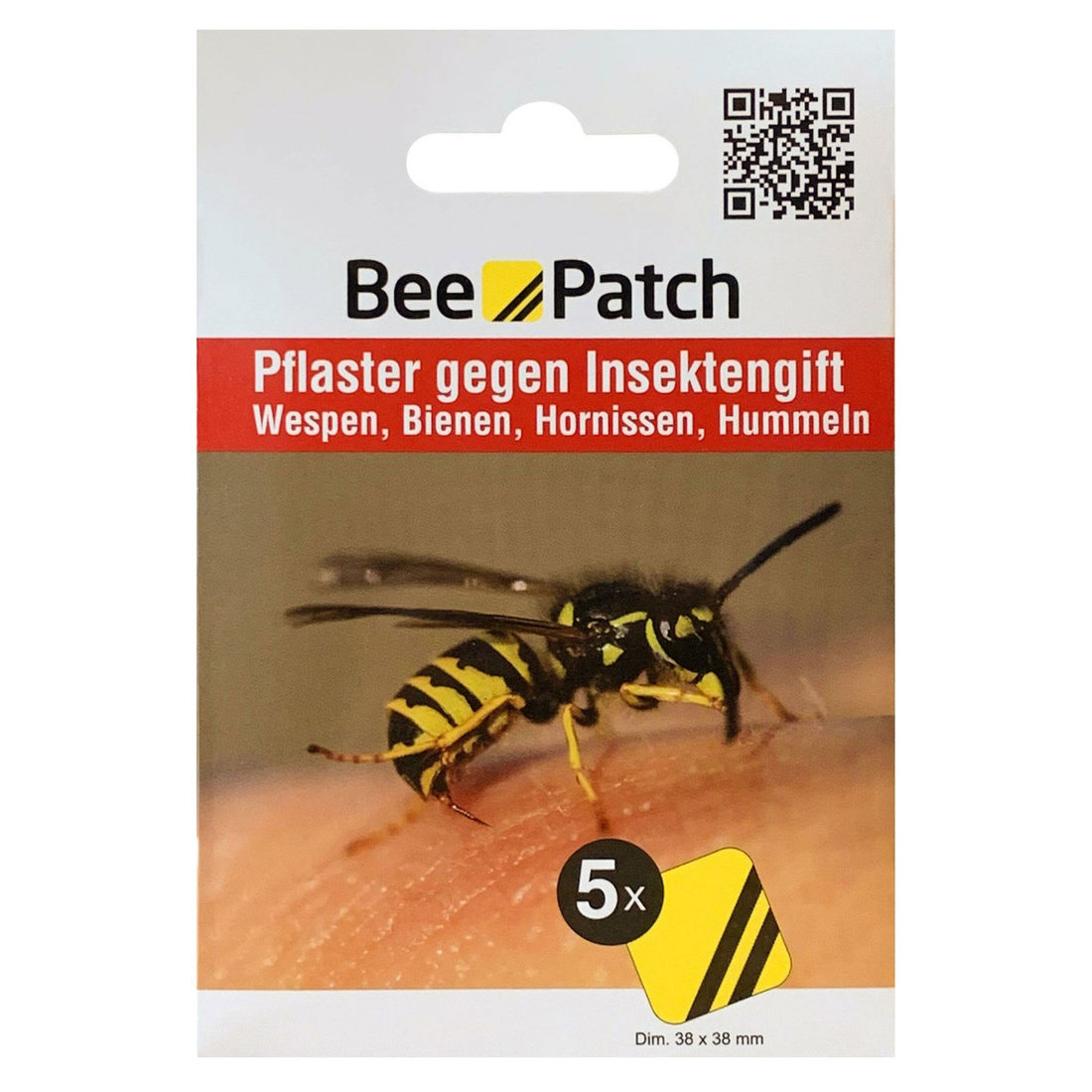 Bee Patch set van 5 pleisters voor bijen- of wespensteek