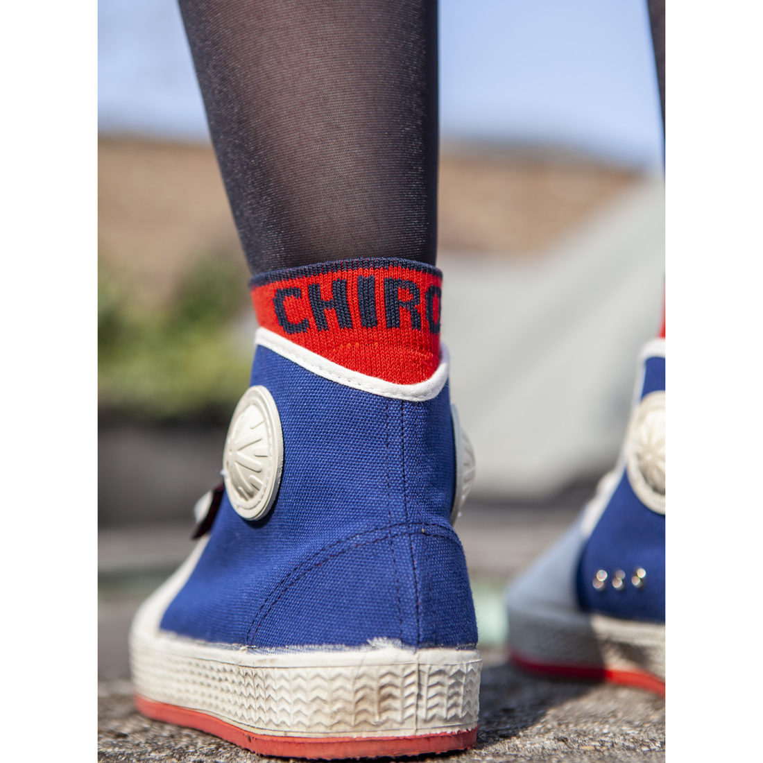Sneakersok Chiro 2 paar (1 x rood, 1 x blauw) Sneakersok Chiro 2 paar (1 x rood, 1 x blauw)