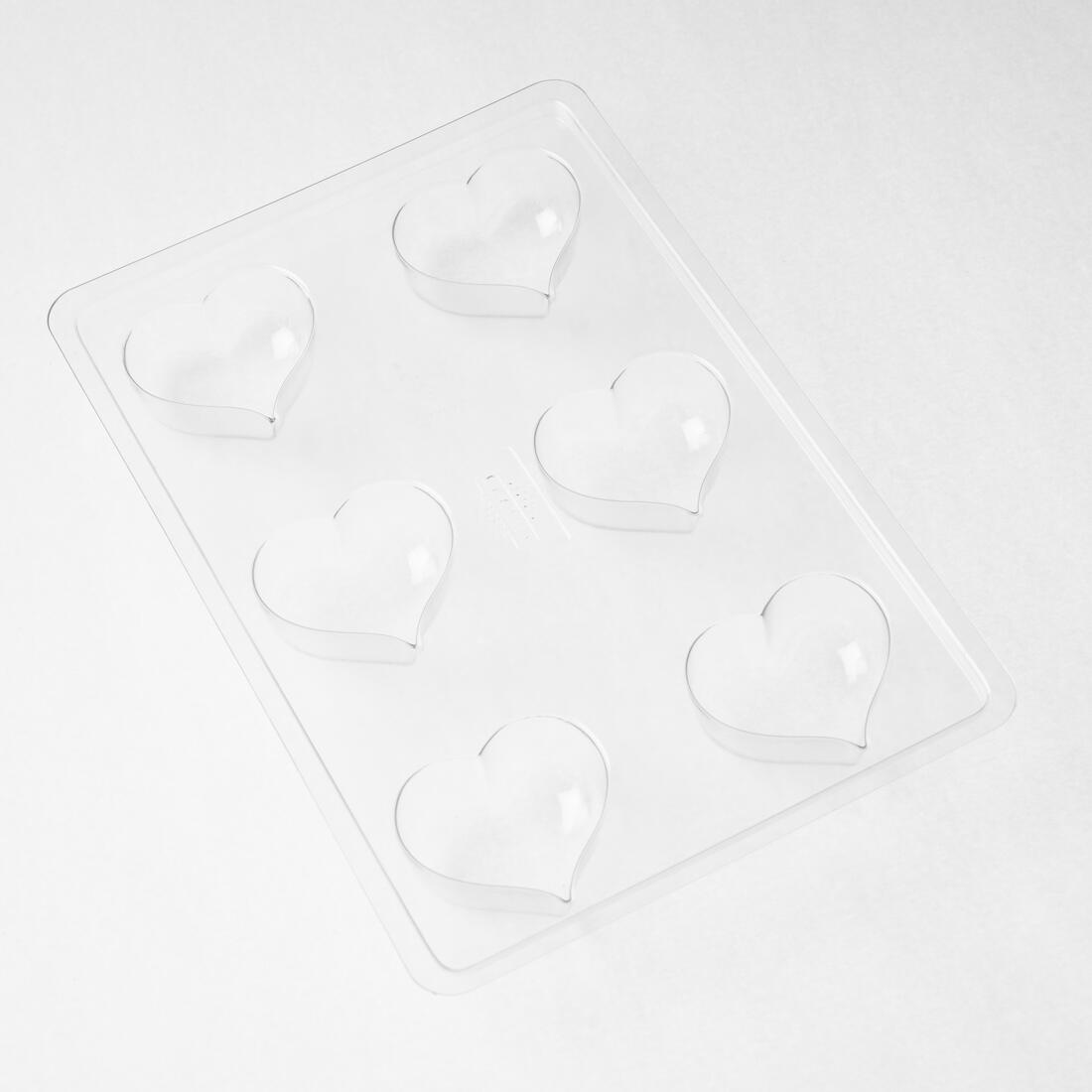 Drijfkaarsvorm 6 stuks hart