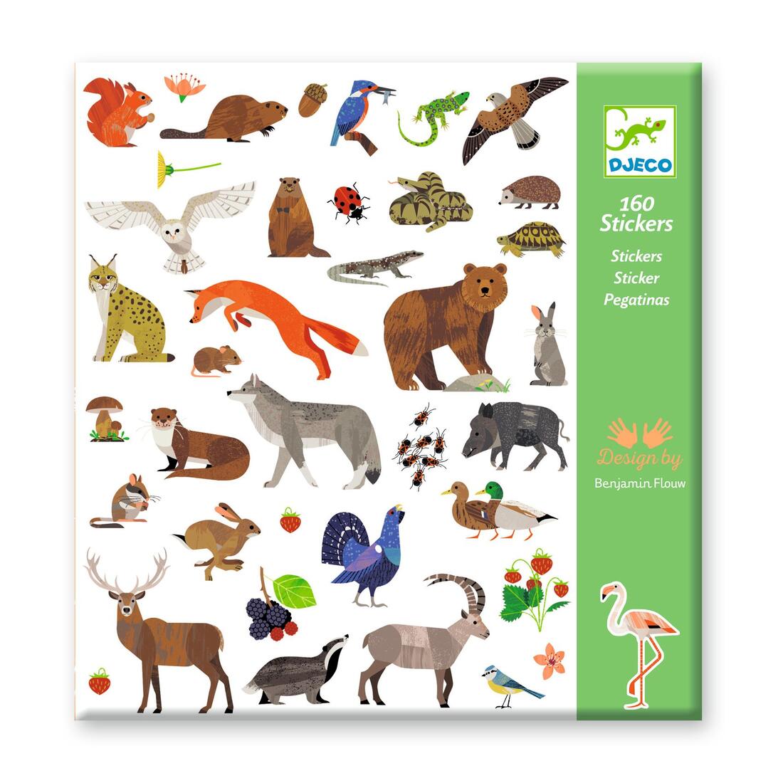 Djeco stickers wilde dieren 4-7 jaar Djeco stickers wilde dieren 4-7 jaar