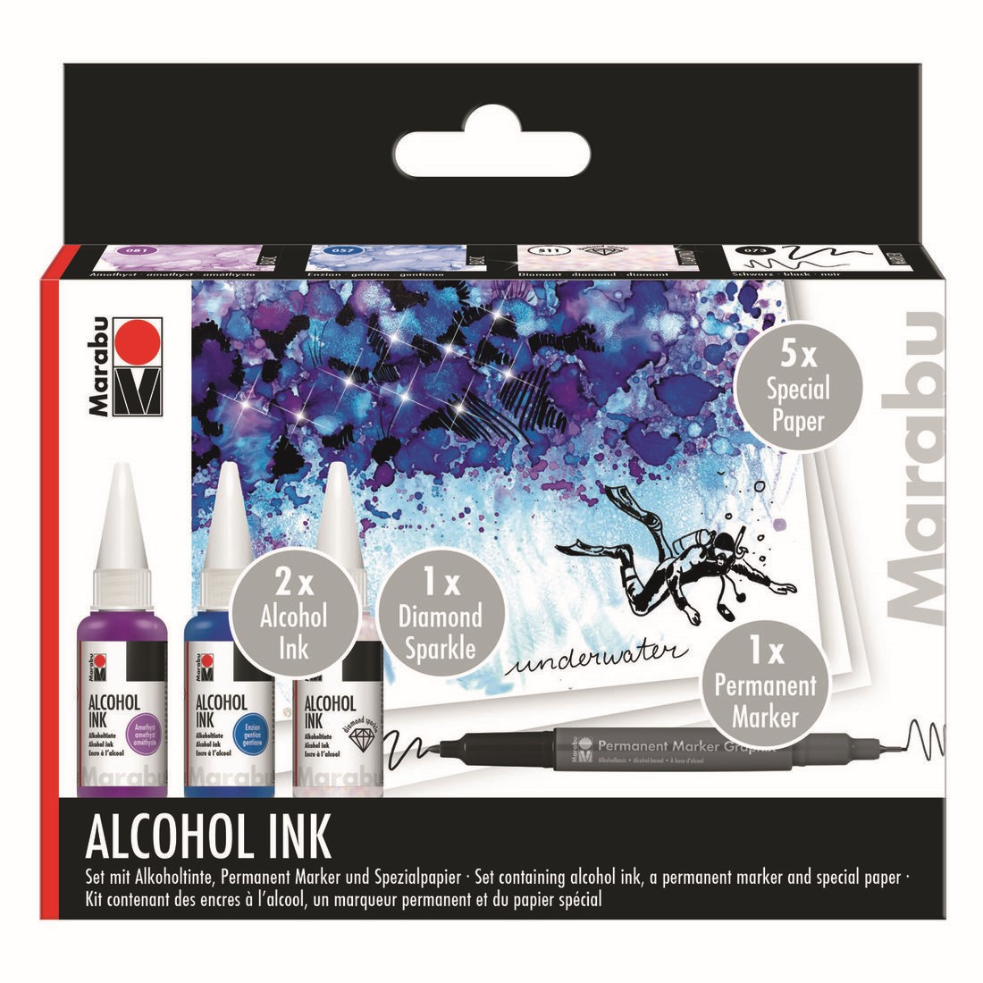 Marabu Alcohol inkt set Underwater