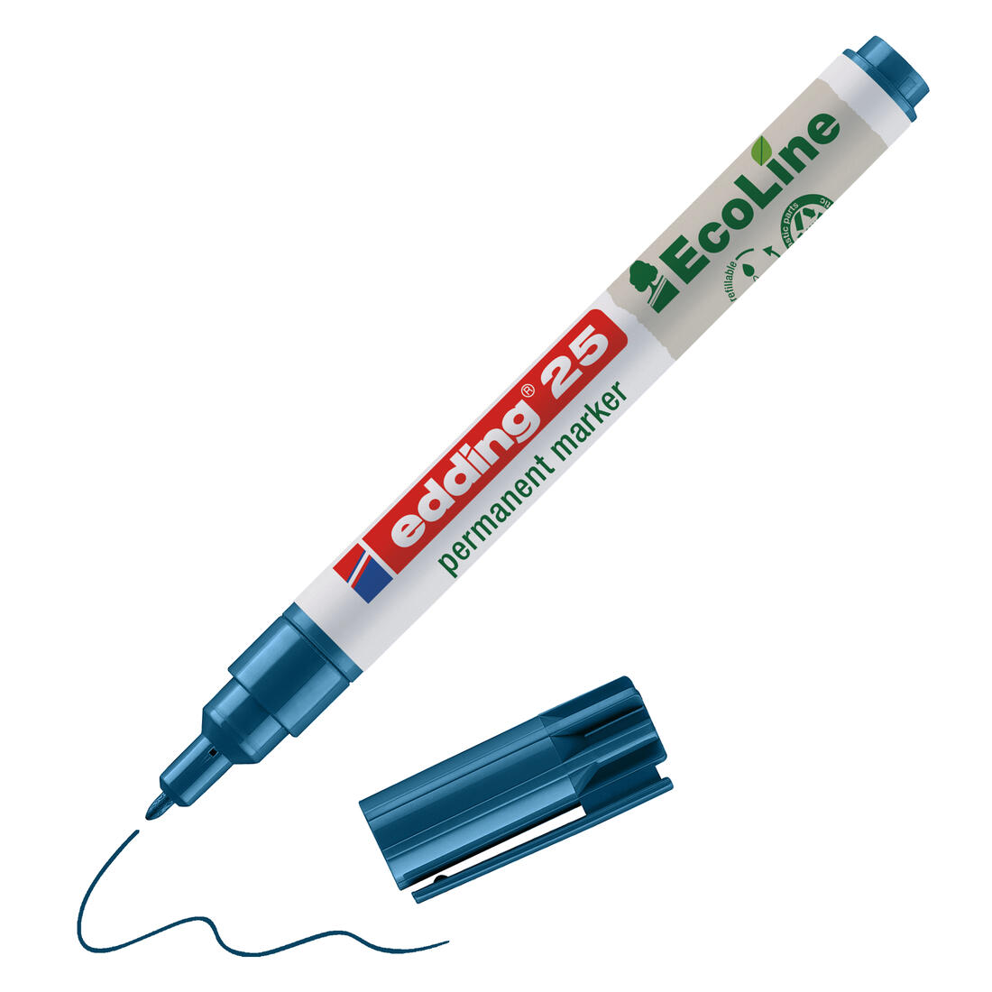 Edding EcoLine permanent marker 1 mm blauw Edding EcoLine permanent marker 1 mm blauw