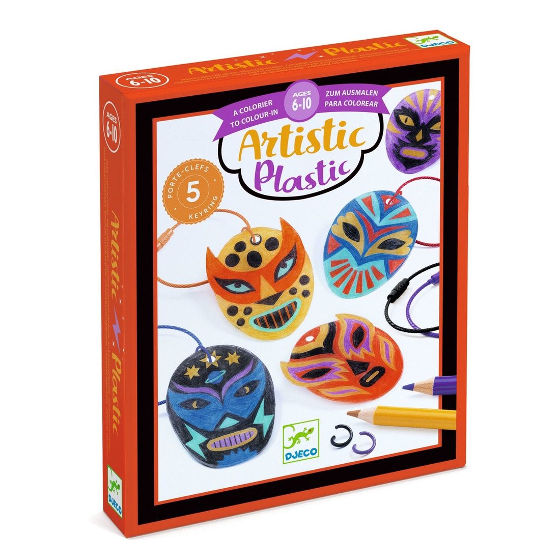 Djeco Artistic Plastic worstelaar sleutelhanger 6-10 jaar Djeco Artistic Plastic worstelaar sleutelhanger 6-10 jaar