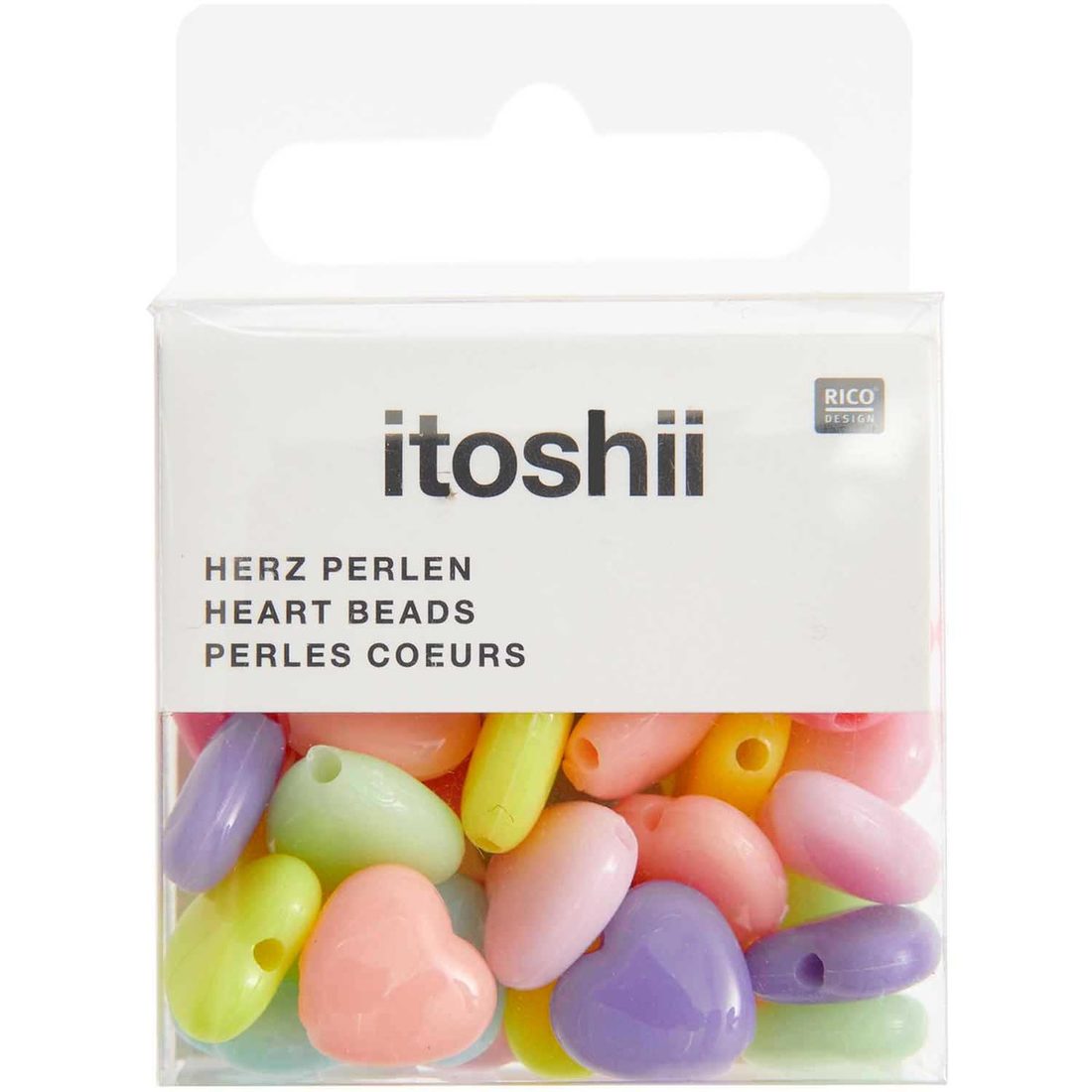 Kralen hartjes 12 x 11 x 5 mm 35 stuks pastel Kralen hartjes 12 x 11 x 5 mm 35 stuks pastel