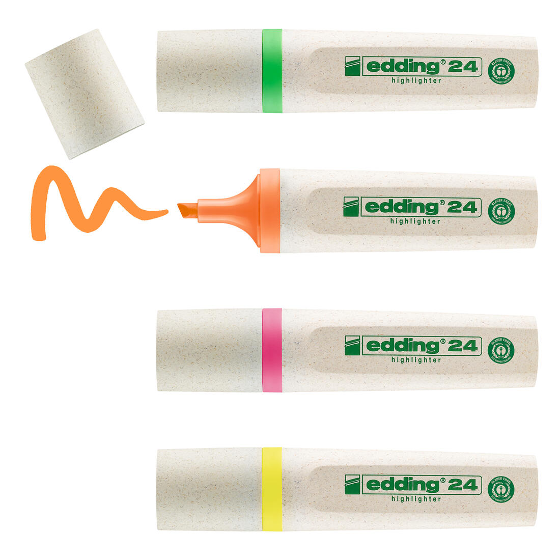Edding EcoLine highlighter set 4 stuks Edding EcoLine highlighter set 4 stuks