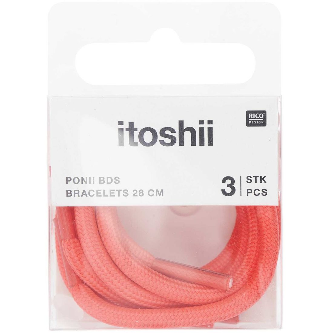 Ponii beads armband veter 28 cm 3 stuks