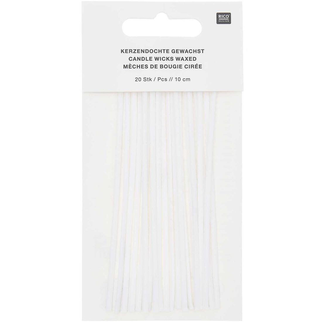 Wiek gewaxt voor kaarsen 10 cm 20 stuks Wiek gewaxt voor kaarsen 10 cm 20 stuks