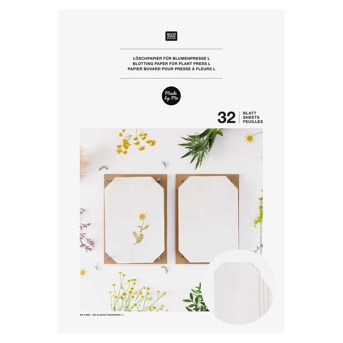 Navulling papier bloemenpers groot
