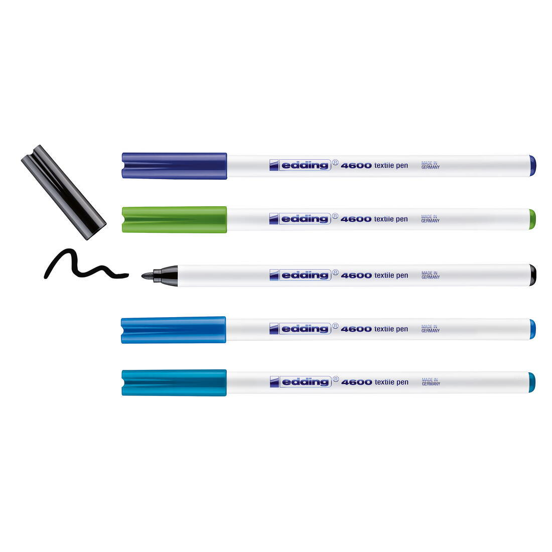 Edding textielstift dun set 5 stuks koud