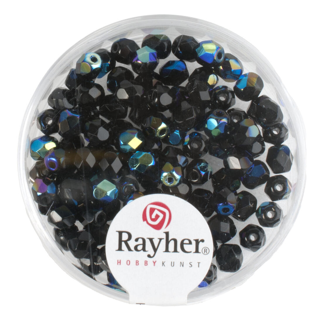 Facetparel 4 mm 100 stuks zwart