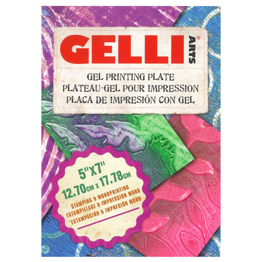 Gelli printplaat 12,5 x 17,5 cm Gelli printplaat 12,5 x 17,5 cm