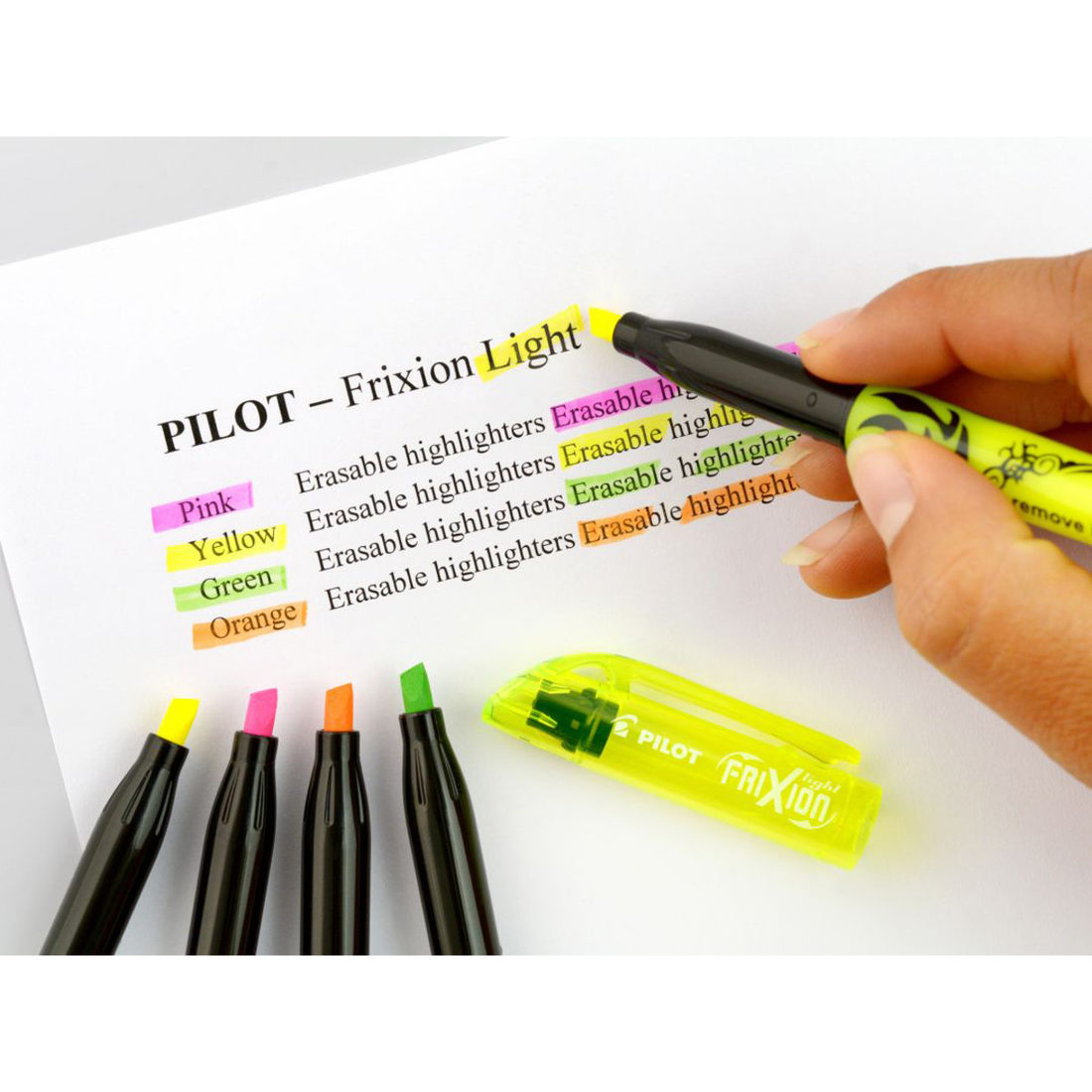 Pilot Frixion light 4 stuks fluo Pilot Frixion light 4 stuks fluo