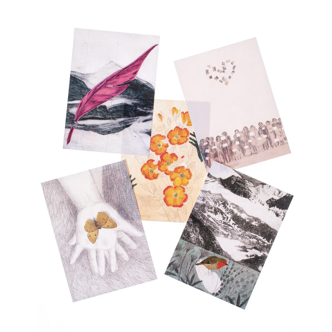 Wenskaarten set troost (2) 10 stuks