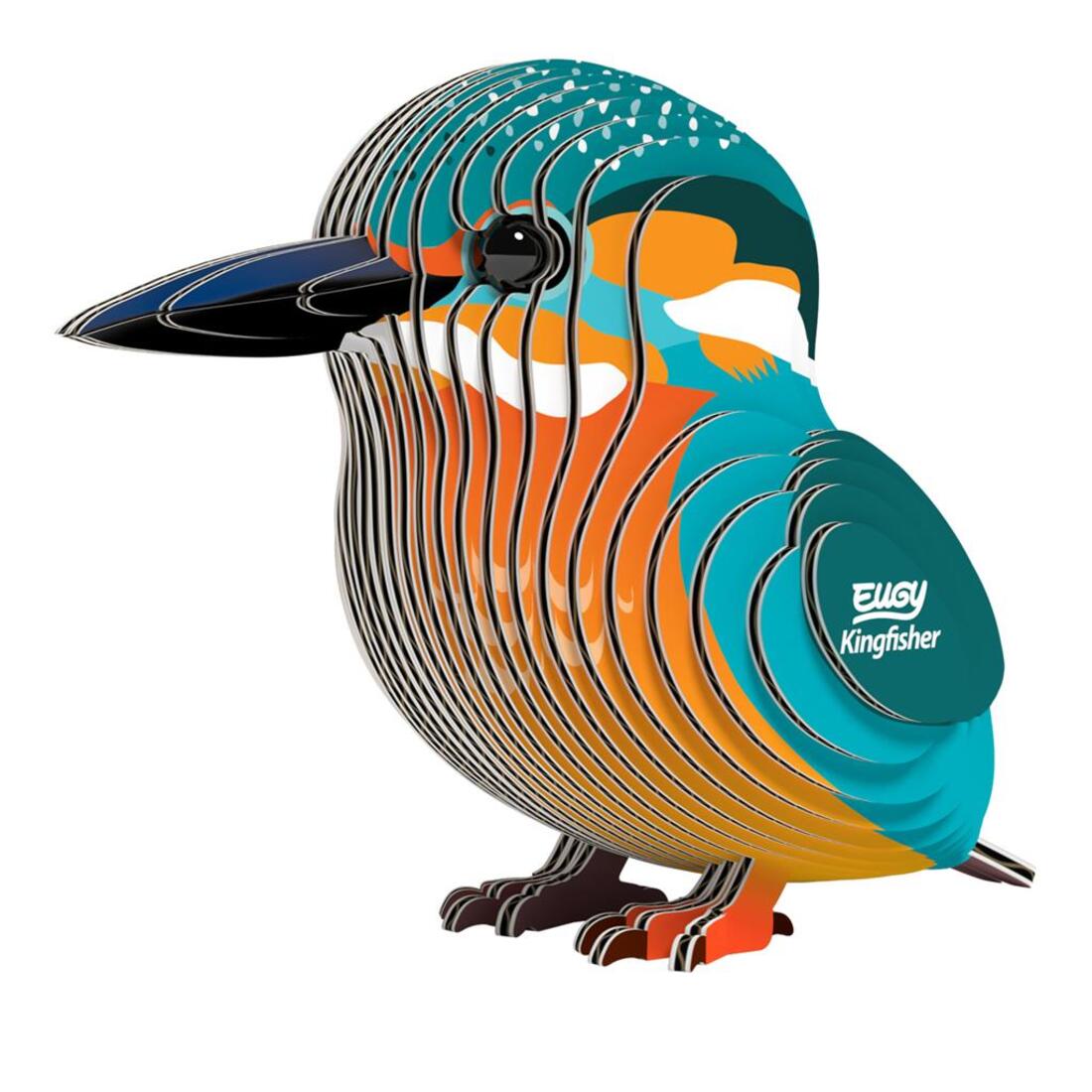 Eugy 3D karton vogel - ijsvogel