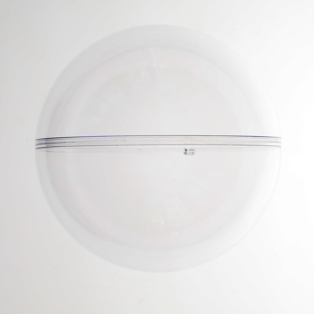 Plastic bol 2-delig 20 cm transparant Plastic bol 2-delig 20 cm transparant