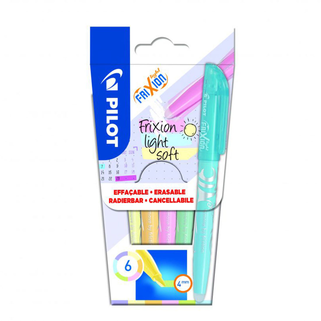 Pilot Frixion light 6 stuks soft
