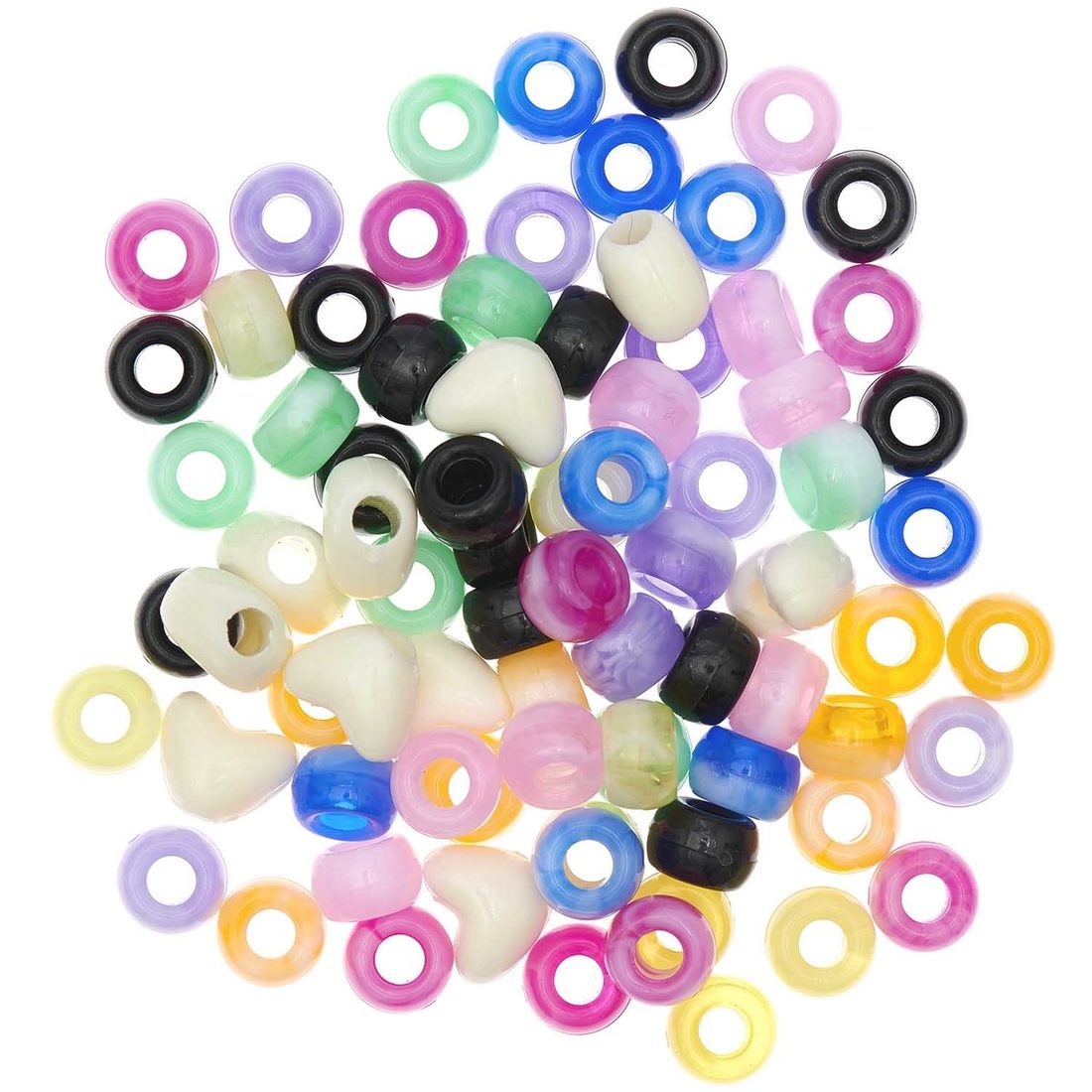 Ponii Beads Kralen 9 x 6 mm 80 stuks mix