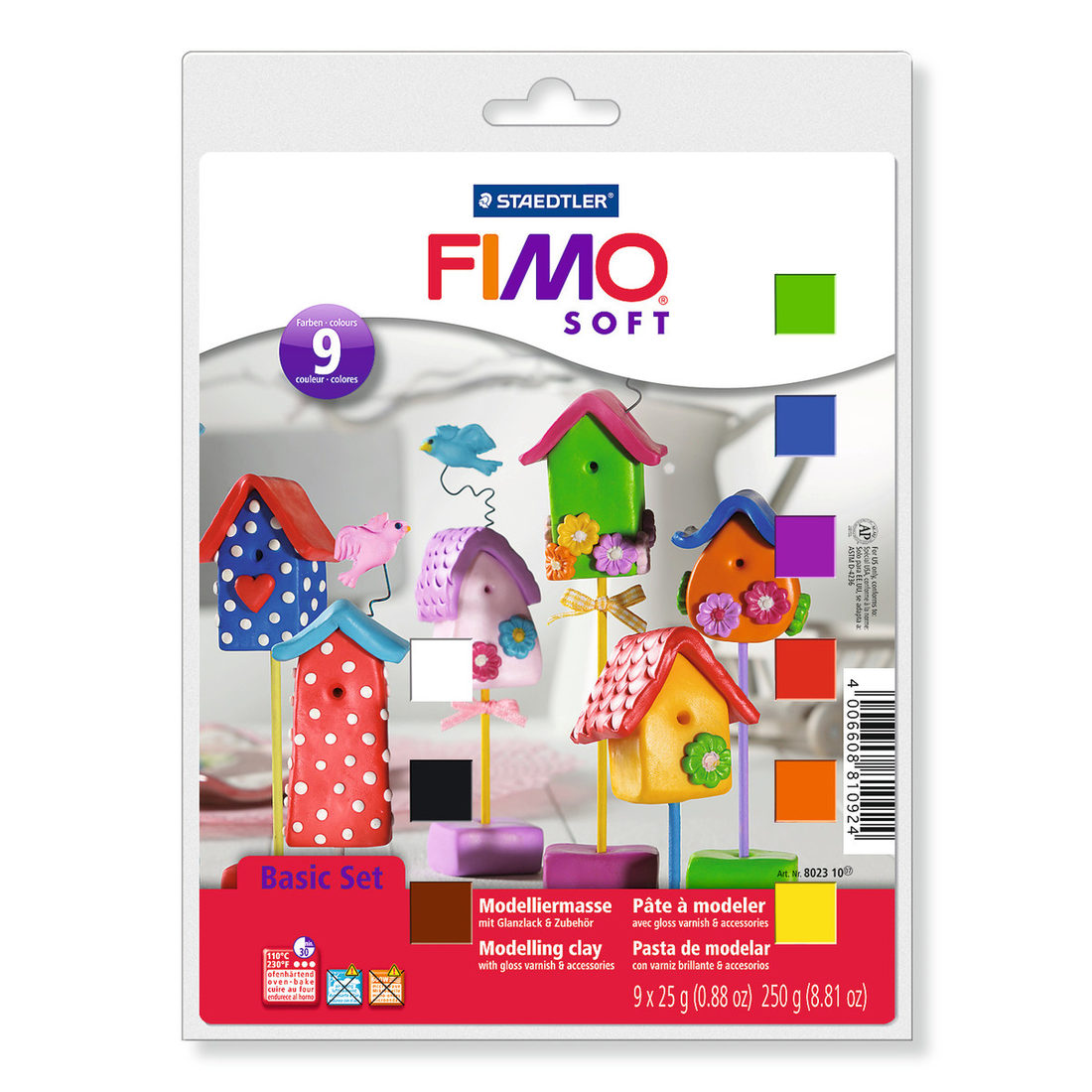 Fimo Soft set basis 9 kleuren