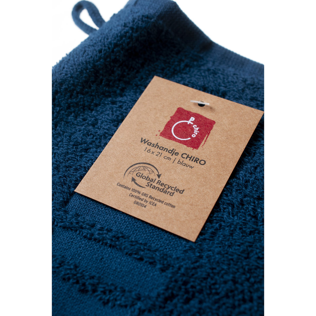 Washandje Chiro blauw Washandje Chiro blauw