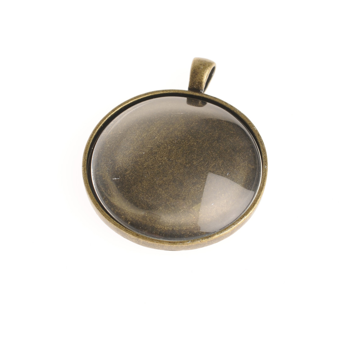 Hanger met cabochon rond 3,7 cm cm oud goud Hanger met cabochon rond 3,7 cm cm oud goud