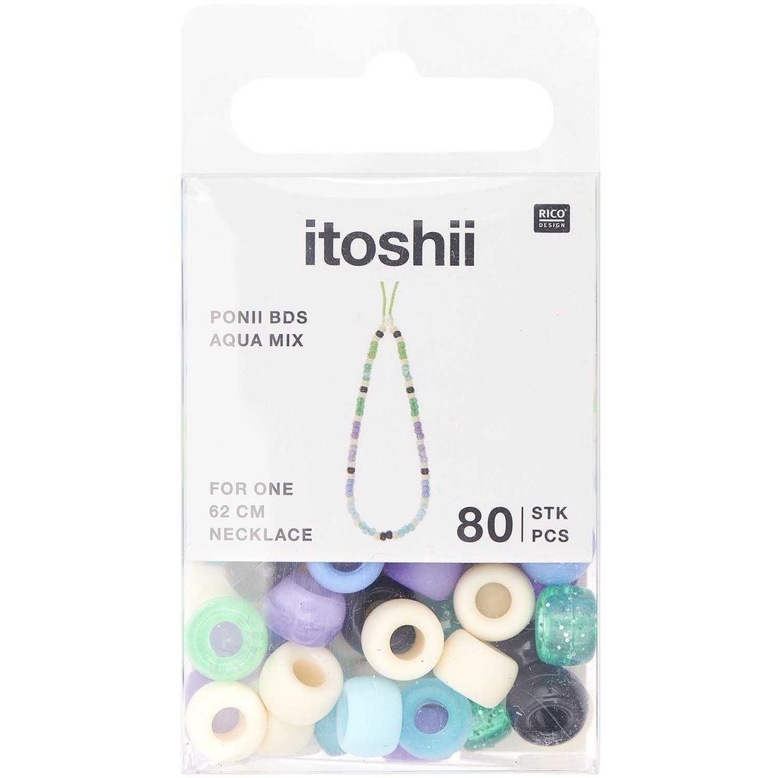 Ponii Beads Kralen 9 x 6 mm 80 stuks mix Ponii Beads Kralen 9 x 6 mm 80 stuks mix