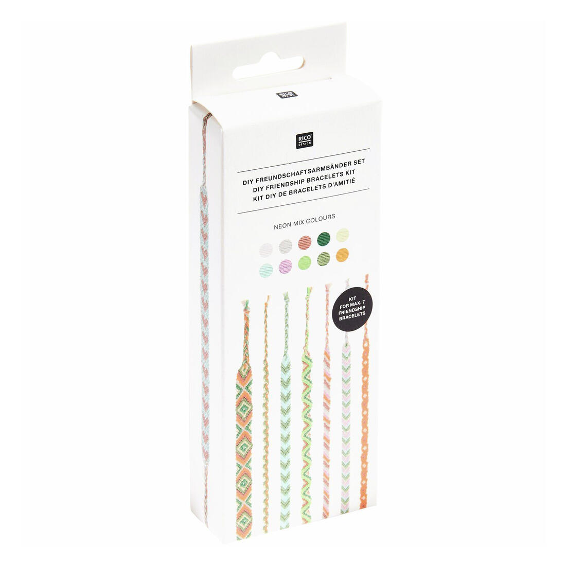 Set vriendschapsbandjes - neon mix kleuren