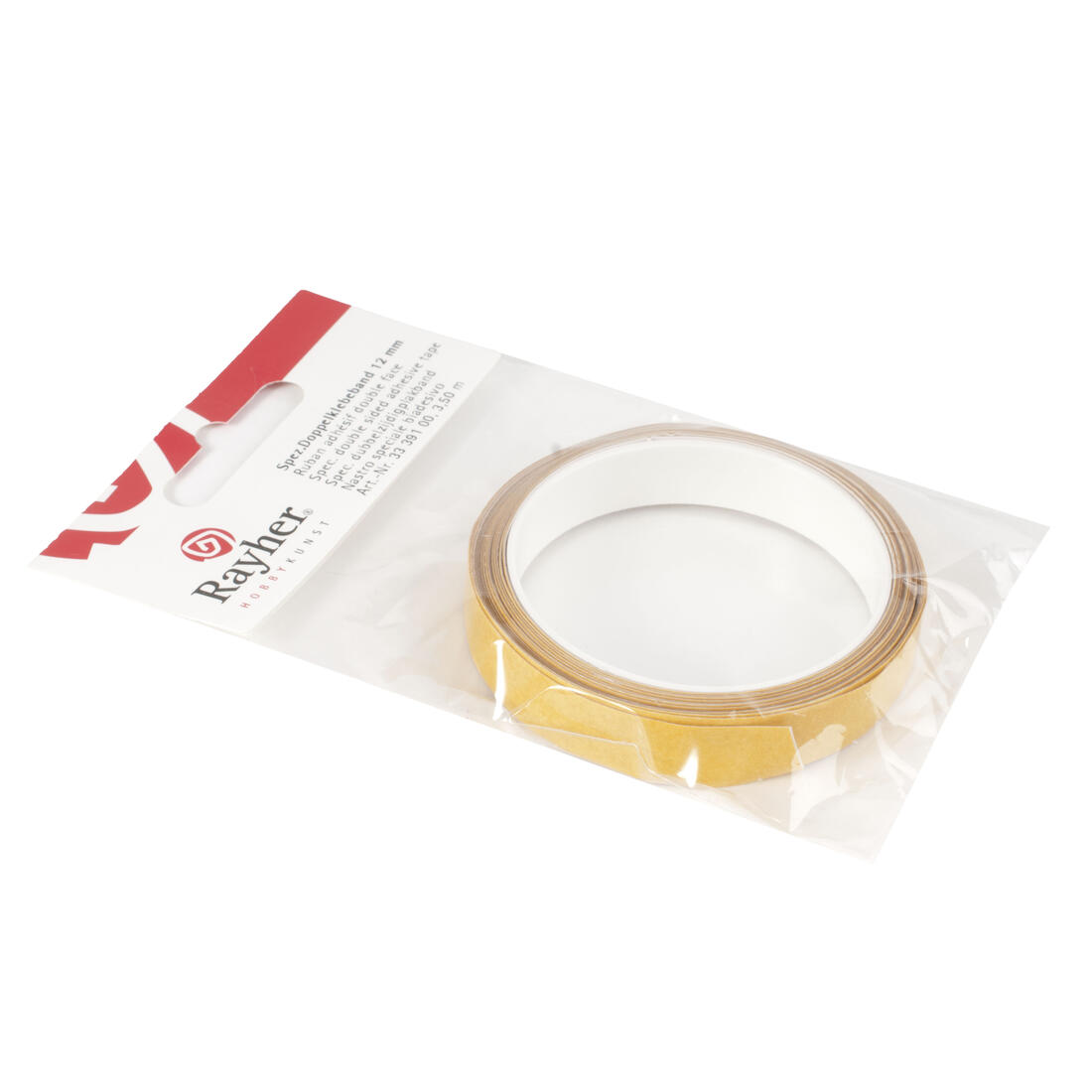 Plakband 2-zijdig 12 mm 3,5 m