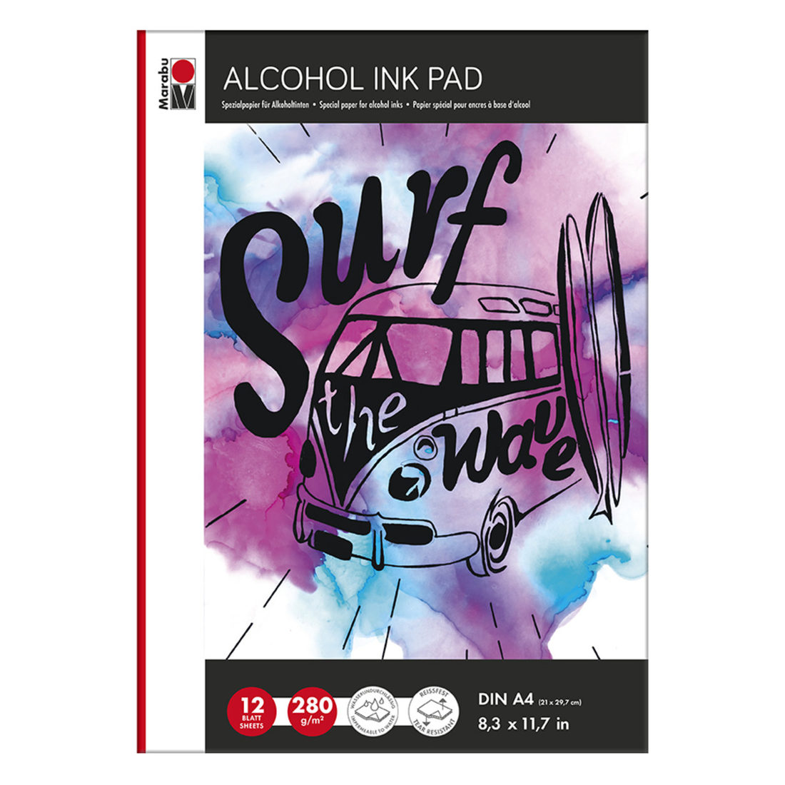 Marabu Alcohol Ink Pad A4, 12 bladen