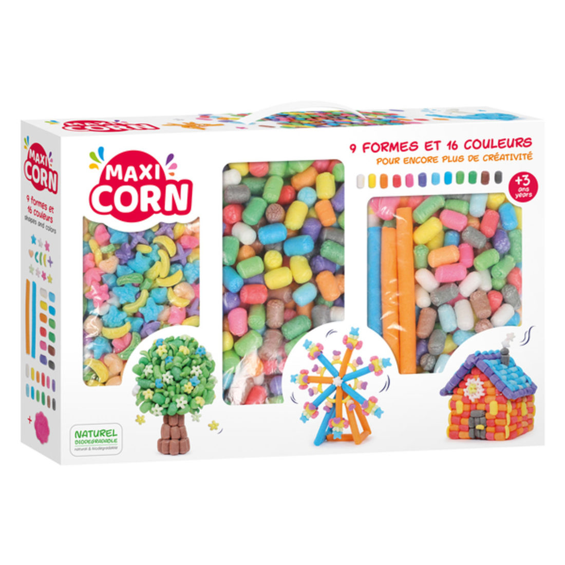 Maxi Corn playmaïs speelset 9 vormen en 16 kleuren 