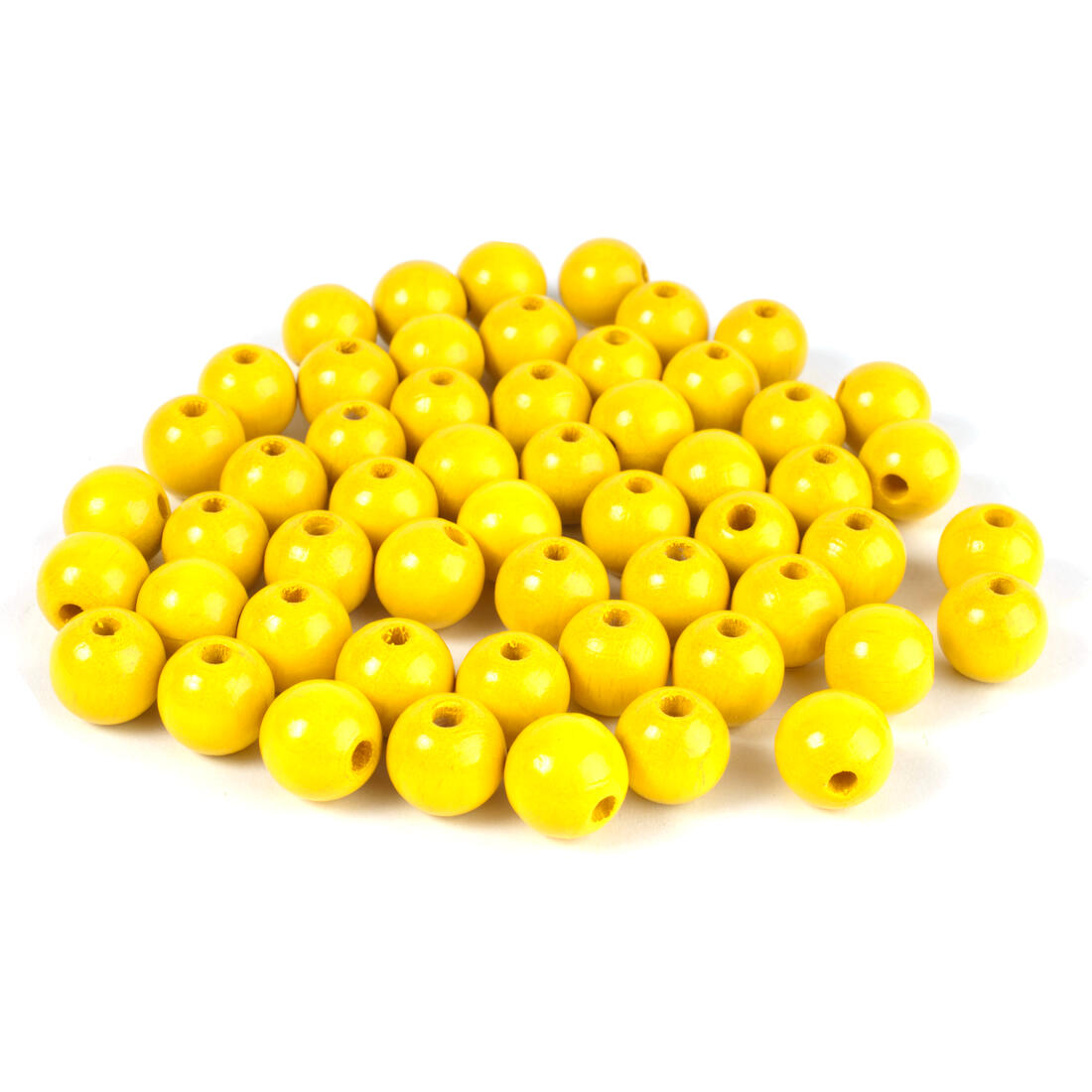 Houten parels 10 mm 52 stuks