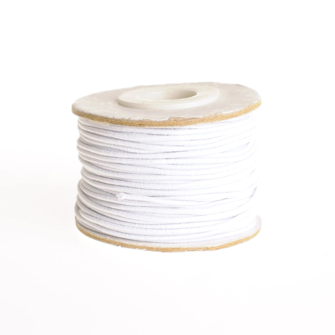Elastiek rond 1 mm 25 m wit