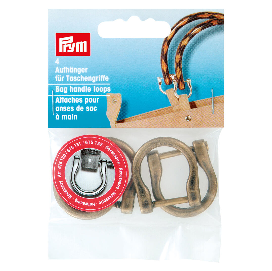 Handvatlussen 4 stuks oud goud