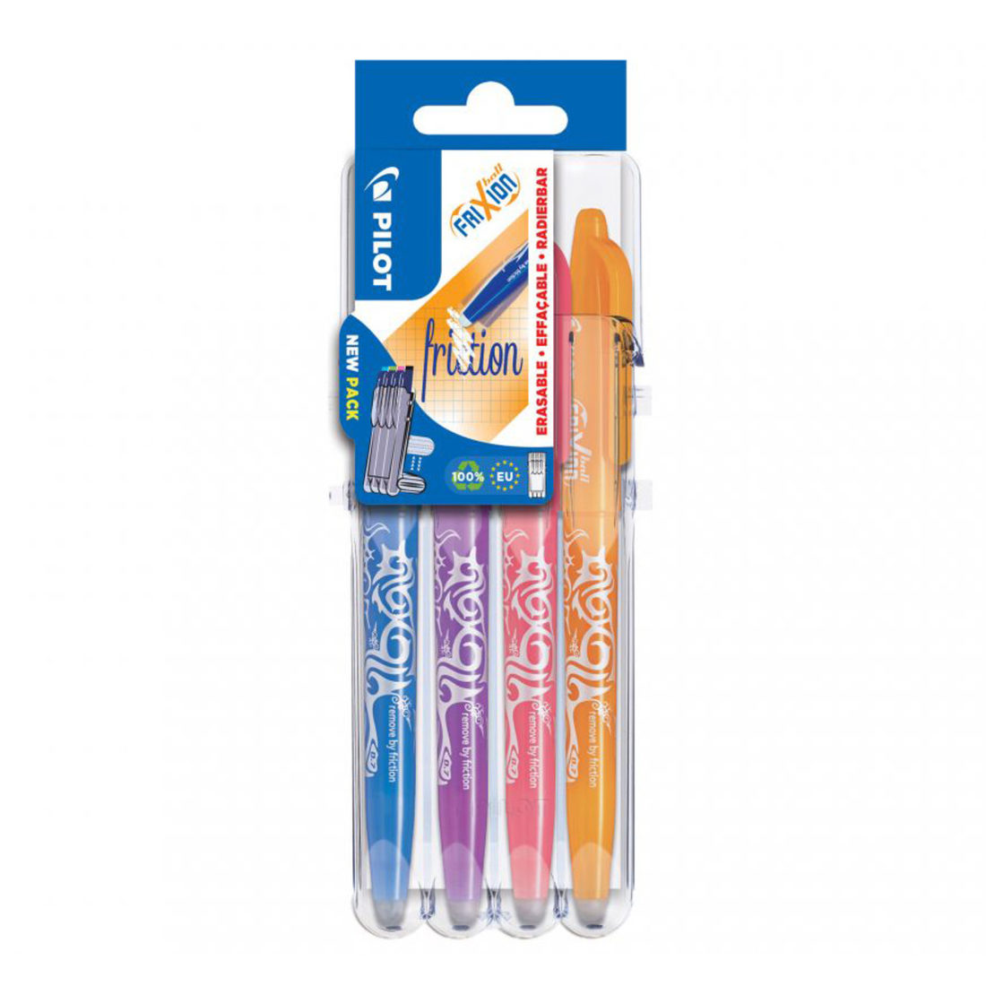 Pilot Frixion ball 0,7 mm 4 stuks fel