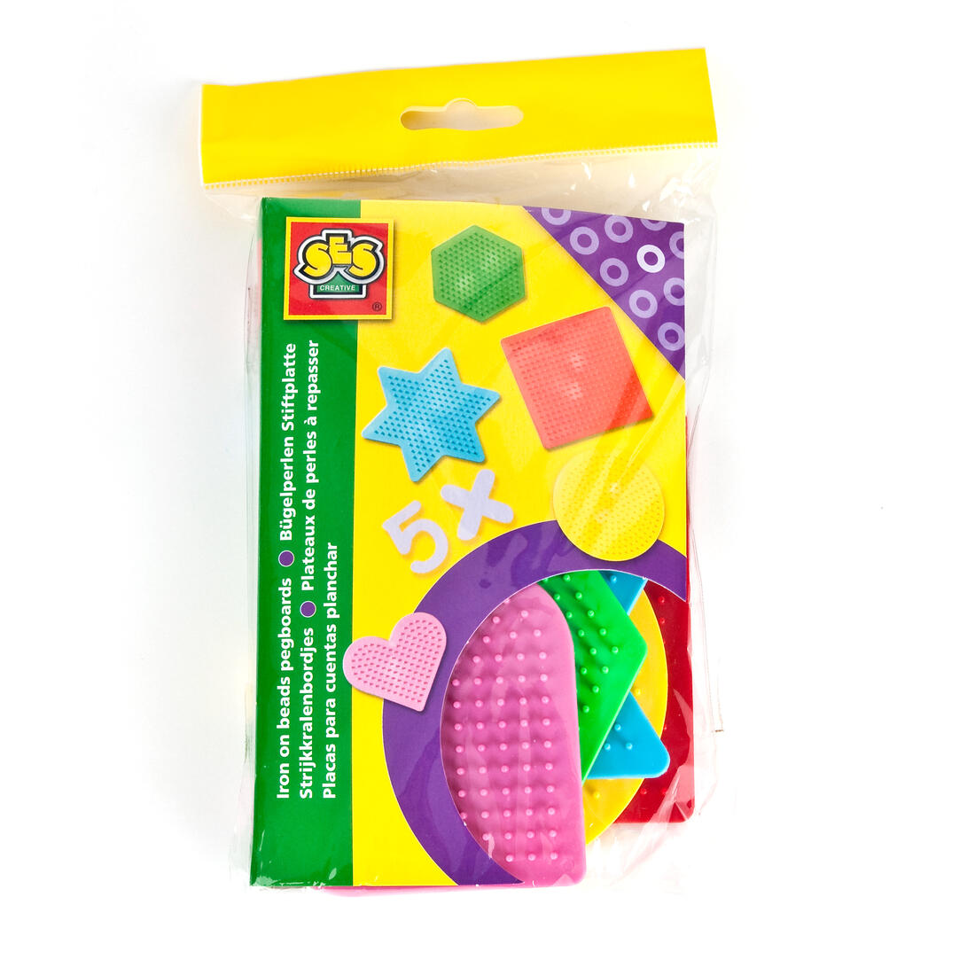 Ses figuurplaat strijkkralen klein 5 vormen Ses figuurplaat strijkkralen klein 5 vormen