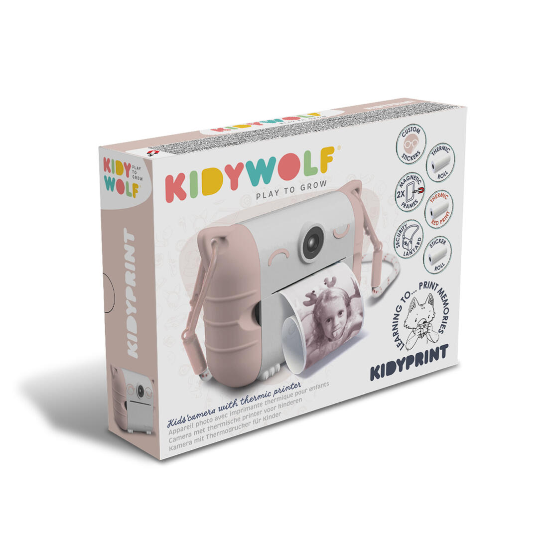 Kidyprint - camera met thermische printer perzik